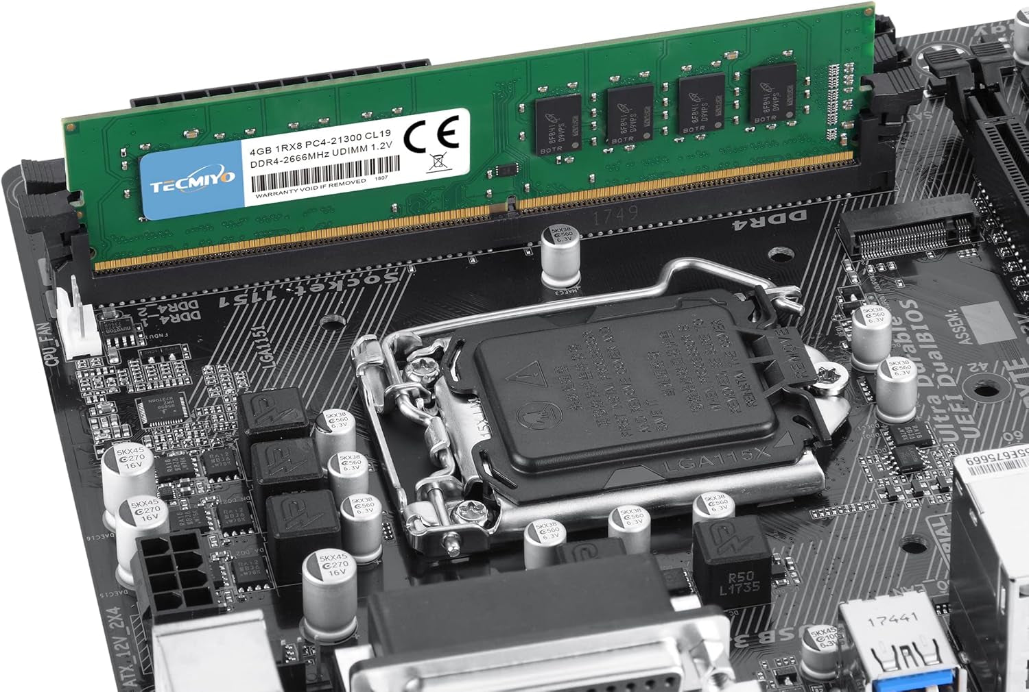 High-Performance 8GB DDR4 2666MHz Dual Channel RAM Kit - Unbuffered 288-Pin Desktop Memory PC4-21300U