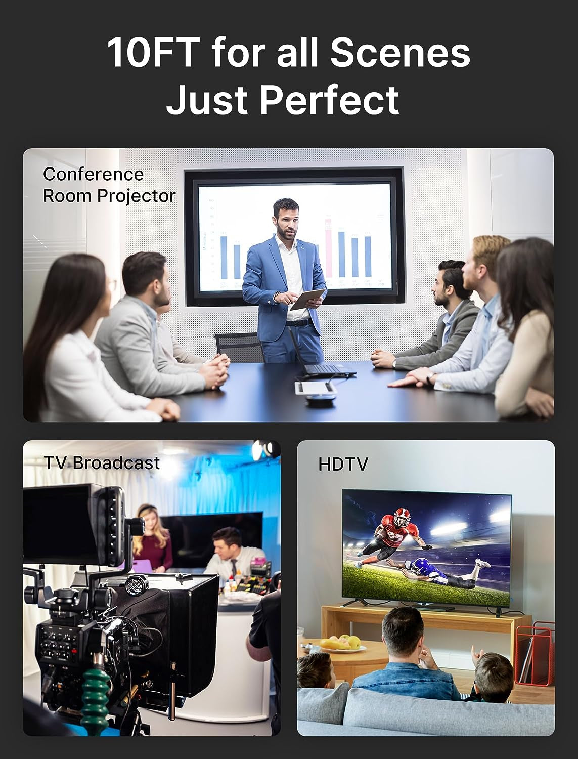 10Ft DisplayPort 1.4 Cable - Experience Stunning 8K@60Hz & 4K@144Hz | HBR3, 32.4Gbps, HDR10, Supports Freesync & G-Sync - Perfect for Gaming Monitors, PCs, and Laptops - Grey