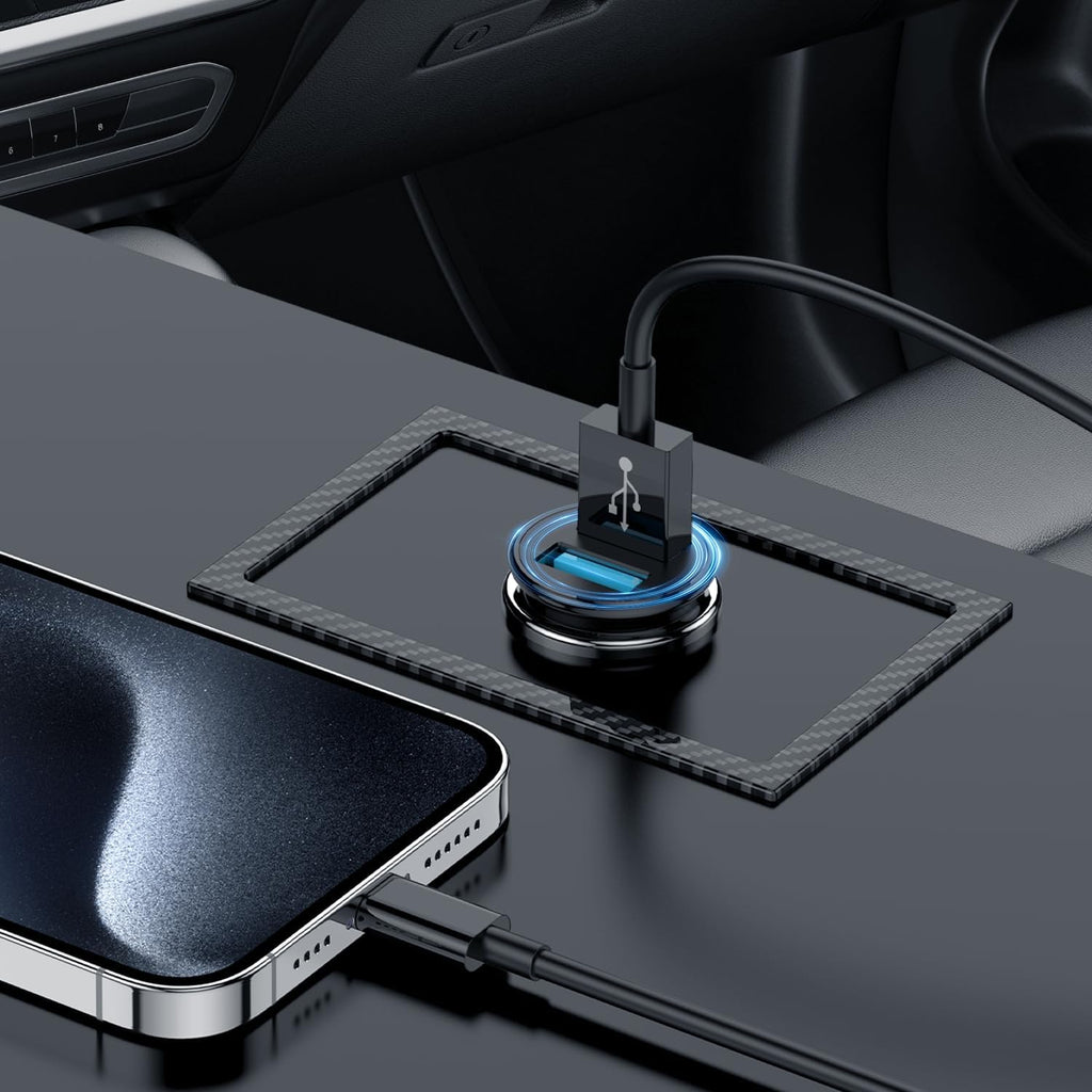 Apple Certified iPhone Car Charger - Fast Dual-Port USB Adapter for iPhone 14 Pro Max/14/13 Pro/13/12 Mini/11 Pro/Xs/X/8 Plus/7/6/5S/SE with Lightning Cable